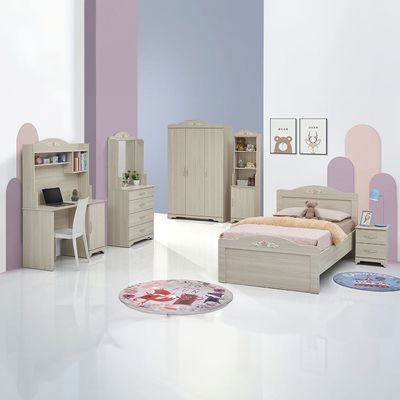 Ariana 4-Drawers Dresser With Mirror-Light Oak