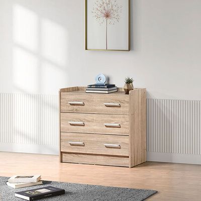 Supreme 3-Drawer Young Dresser - French Sonoma Oak - With 2-Year Warranty