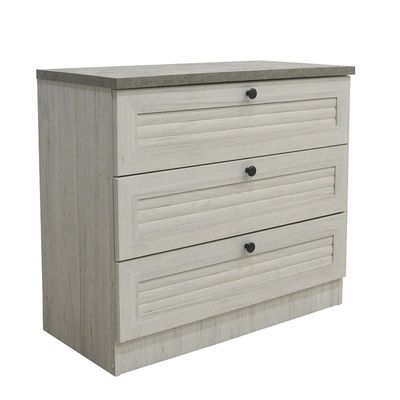 Zenith 3-Drawer Young Dresser - White Oak/Cement - With 2-Year Warranty