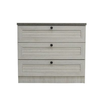 Zenith 3-Drawer Young Dresser - White Oak/Cement - With 2-Year Warranty