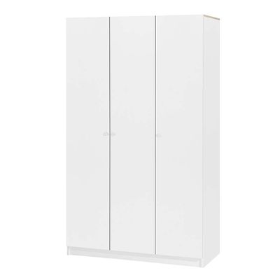 Lunar 3-Door Wardrobe - White & Sonoma Oak/Grey - With 2-Year Warranty