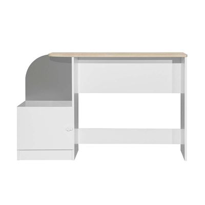 Lunar 1-Door Study Desk - White/Sonoma Oak/Grey - With 2-Year Warranty