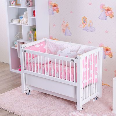 Daliy Crib 50x100 with Mattress and Sleep Set- White