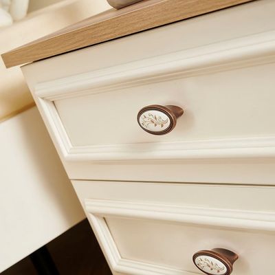 Eva 3 Drawer Dresser W/Mirror-Cream & Oak