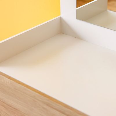 Stanley 3Drawers Dresser W/Mirror-Sonoma Oak & White