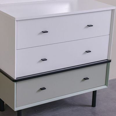 Petra 3Drawers Dresser With Mirror-White & Grey