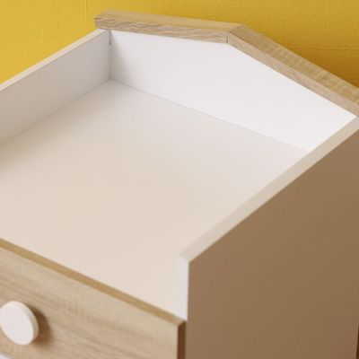 Stanley 2Drawers Nightstand-Sonoma Oak & White