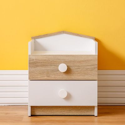 Stanley 2Drawers Nightstand-Sonoma Oak & White