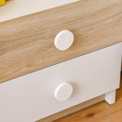 Stanley 2Drawers Nightstand-Sonoma Oak & White