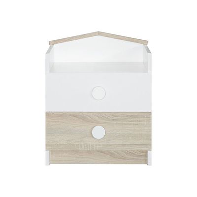 Stanley 2Drawers Nightstand-Sonoma Oak & White Stanley 2Drawers Nightstand-Sonoma Oak & White