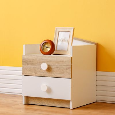 Stanley 2Drawers Nightstand-Sonoma Oak & White