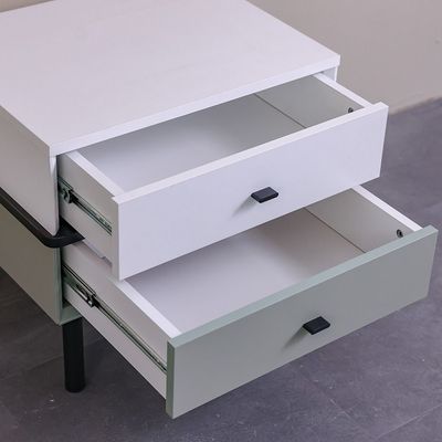 Petra 2Drawers Night Stand-White & Grey