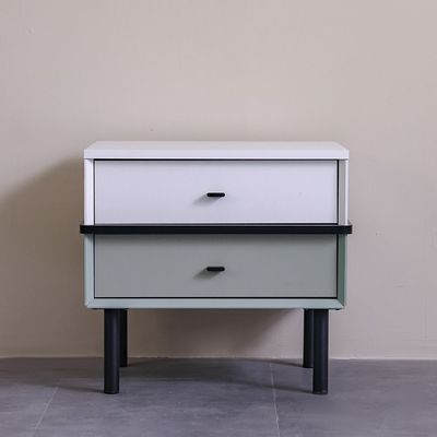 Petra 2Drawers Night Stand-White & Grey