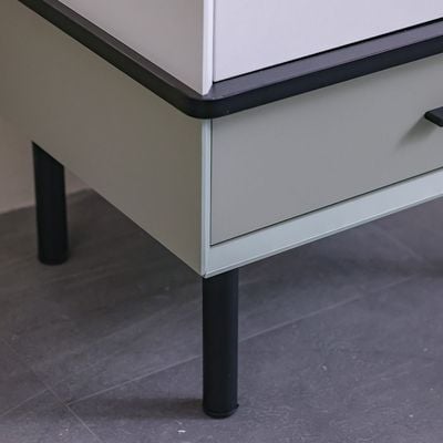 Petra 2Drawers Night Stand-White & Grey