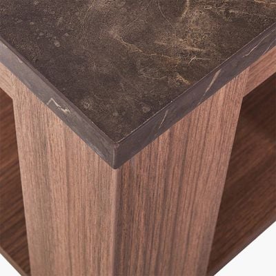 Heather End Table - Marble / Oak