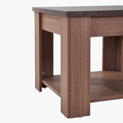 Heather End Table - Marble / Oak