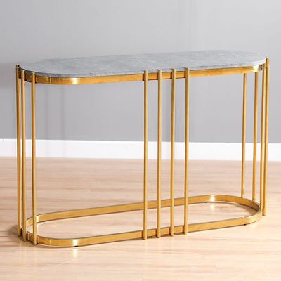 Armadillo Console Table - Grey/ Gold