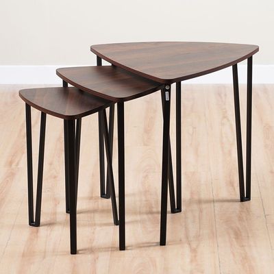 Jaguar Nesting Table - Walnut / Black