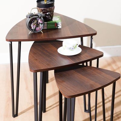 Jaguar Nesting Table - Walnut / Black