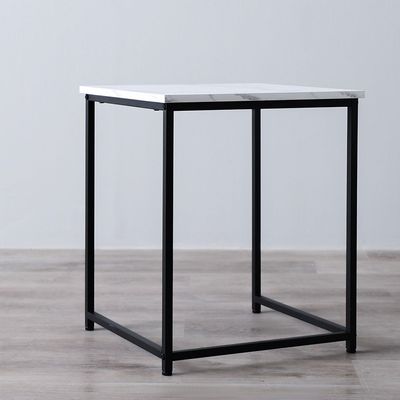 Gopler Nest Of Table - White Marble / Black