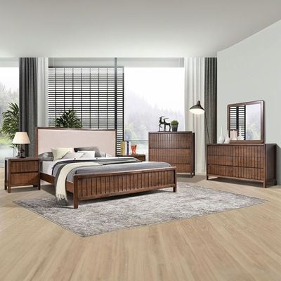 Tahiti Bedroom Set - Dark Walnut - With 2-Year Warranty