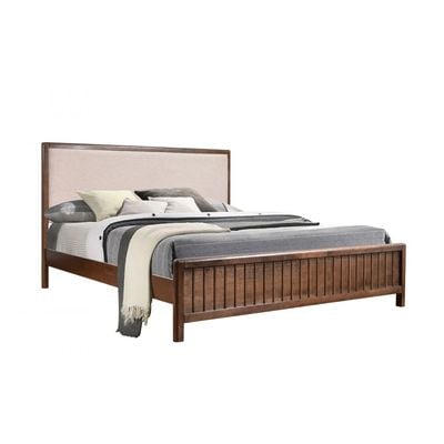 Tahiti 180x200 King Bed - Dark Walnut – With 2-Year Warranty