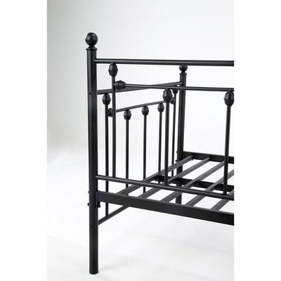 Bella Arrow 90x200 Metal Day Bed-Black