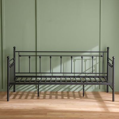 Bella Arrow 90x200 Metal Day Bed-Black