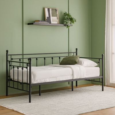 Bella Arrow 90x200 Metal Day Bed-Black