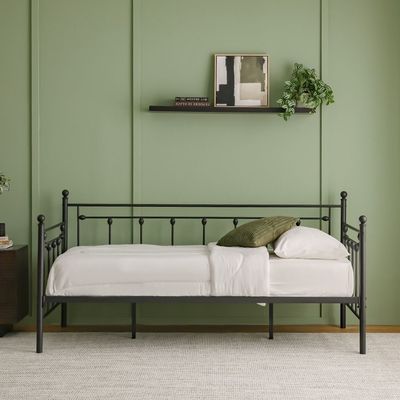 Bella Arrow 90x200 Metal Day Bed-Black