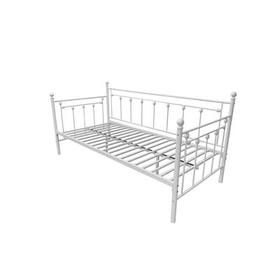 Bella Arrow 90x200 Metal Day Bed-White