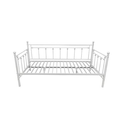 Bella Arrow 90x200 Metal Day Bed-White