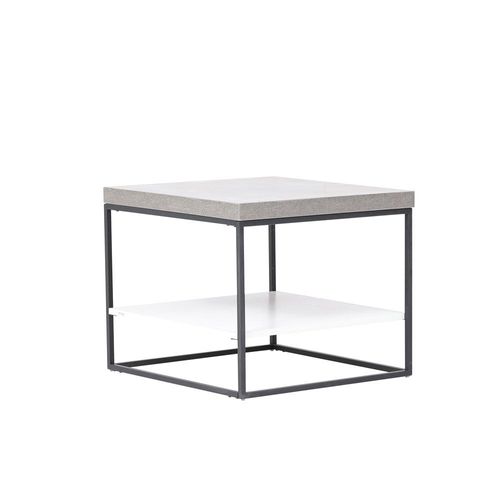 Allano End Table - White / Cement