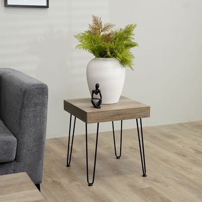 Vidia Coffee Table + 2 End Tables - Set of 3 - Oak/Black