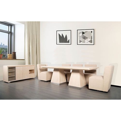 Herbin 8-Seater Dining Table - Ivory - With 2-Year Warranty