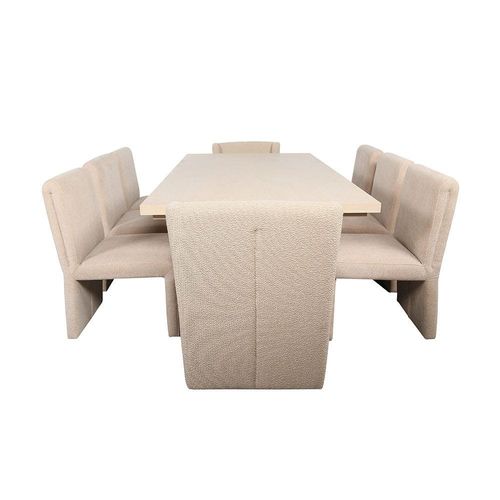 Herbin 8-Seater Dining Table - Ivory - With 2-Year Warranty