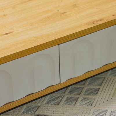 Delmar Centre Table W/ 2 Drawers - Natural / Grey