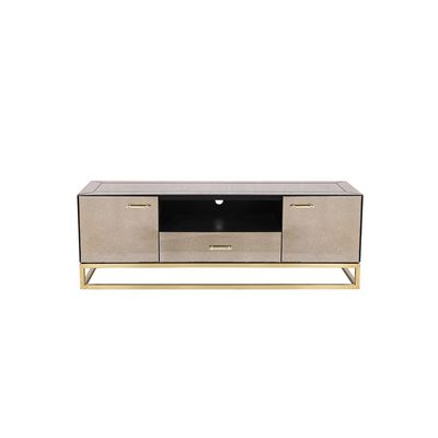 Gabby TV Unit for TVs up to 65 Inches with Storage - Gold/Antique Mirror - With 2-Year Warranty