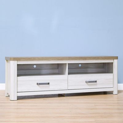 Olivos Low TV Unit for TVs upto 75 Inches with Storage - 2 Years Warranty