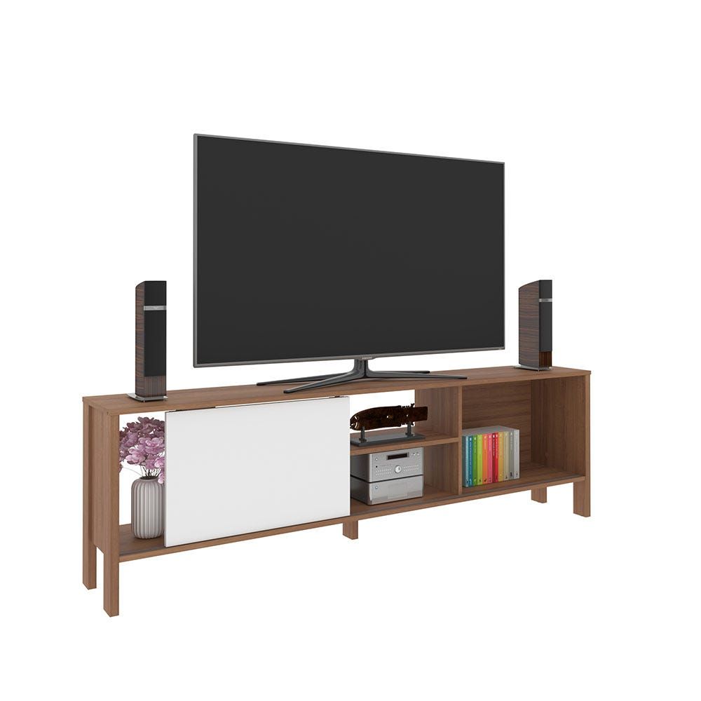 Cedro TV Rack up to 70 Inches  - Almond/White 