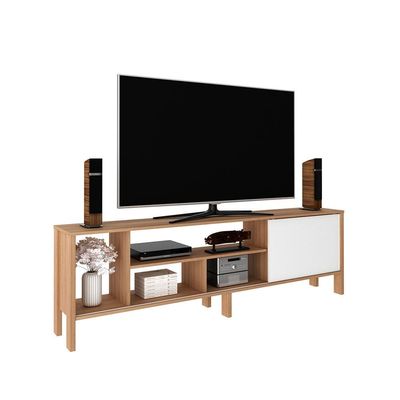 Cedro TV Rack up to 70 Inches  - Almond/White 