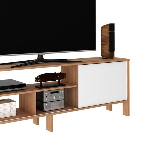 Cedro TV Rack up to 70 Inches  - Almond/White 