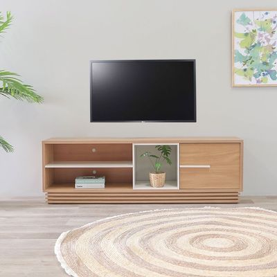 Zola TV Rack for TVs upto 65 Inches - Natural/Off White