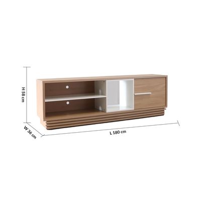 Zola TV Rack for TVs upto 65 Inches - Natural/Off White