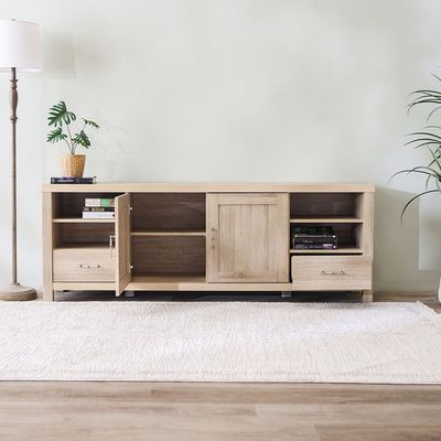 Verano TV Unit Upto 70 Inches - White Oak