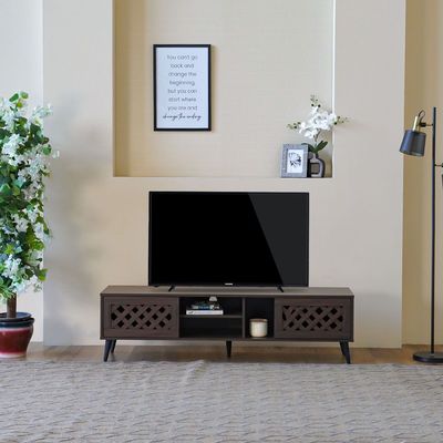 Como TV Unit - Up to 55 Inches - Walnut - With 2-Year Warranty