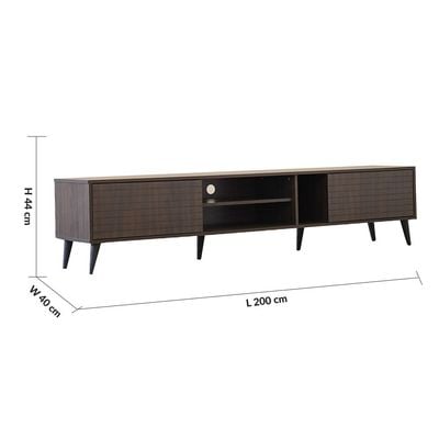 Como TV Unit - Up to 80 Inches - Walnut - With 2-Year Warranty