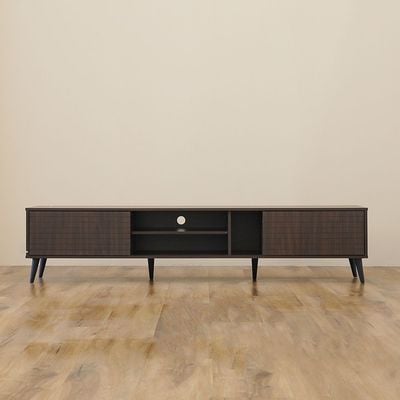 Como TV Unit - Up to 80 Inches - Walnut - With 2-Year Warranty