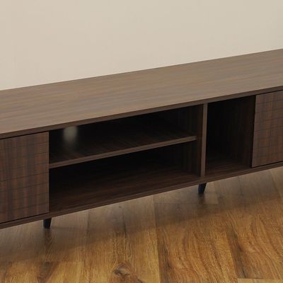 Como TV Unit - Up to 80 Inches - Walnut - With 2-Year Warranty