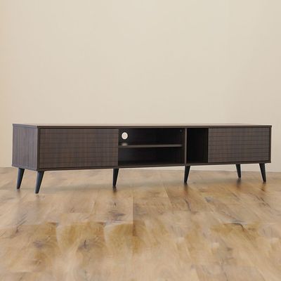 Como TV Unit - Up to 80 Inches - Walnut - With 2-Year Warranty